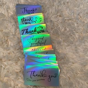 50pcs Holographic Greeting Card Random thank you & gratitude professional